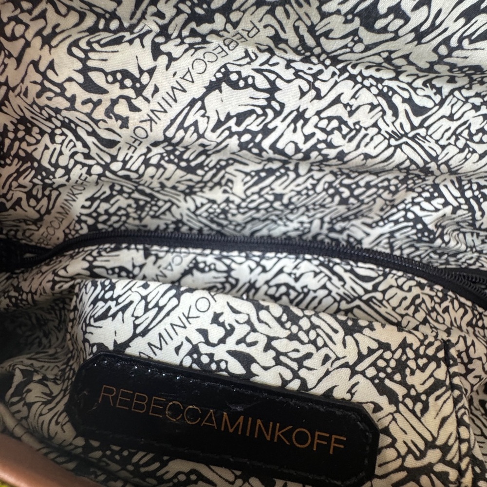 Rebecca Minkoff Quilted Tan Shoulder Bag with Neon Yellow Trim - Picture 9 of 9